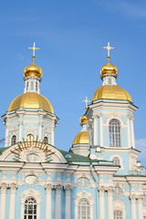Fototapeta na wymiar St. Nicholas Cathedral in St.Petersburg.
