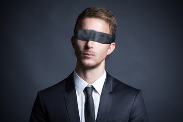 Blindfolded Businessman