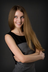 Fototapeta premium portrait of a young beautiful smiling girl
