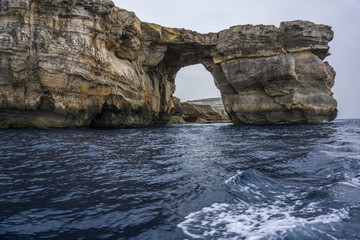 azure window natural arch - gozo island