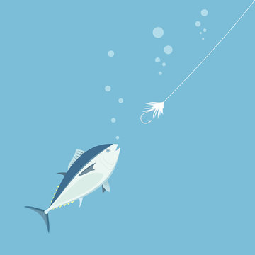 Fishing, bait. Vector illustration.