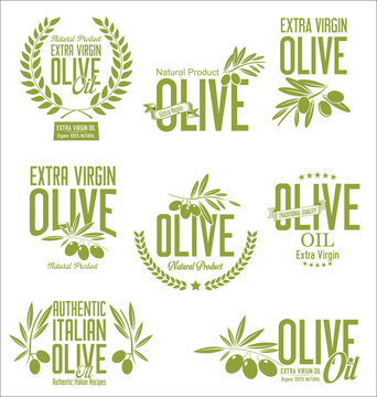 Collections of olive oil labels