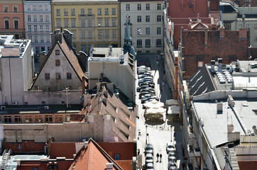 Fototapeta premium Great sunny time in Poland. Spring in old city Wroclaw