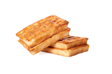 waffles isolated on white background