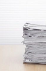 Stack of paper documents