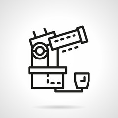 Space research equipment simple line vector icon