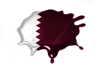 blot with national flag of qatar