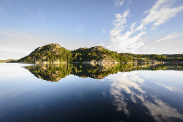 Fototapeta premium scenic fjord landscape in the south of Norway, Europe 