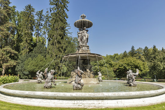 Fountain in the Stadtpark of Graz, Styria, Austria