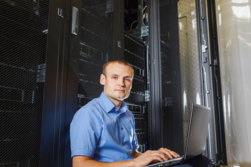 IT Engineer working on a laptop