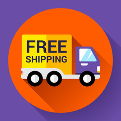 Car Shipping icon. Fast and free delivery concept.