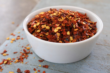 crushed red chillies spice