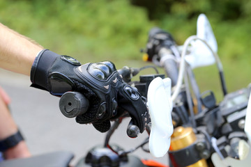 biker hand with handlebar
