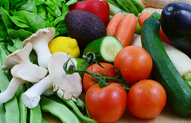 Fototapeta na wymiar Health Benefits of Eating Multicolored Vegetables 