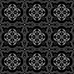 Elegant dark antique background image of round curve dot line flower