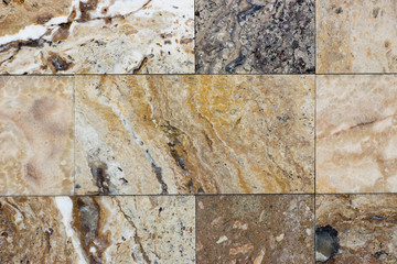 facing stone of colored marbles