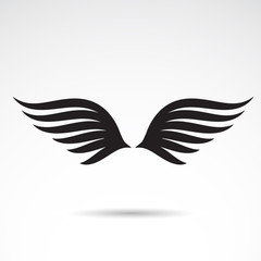 Fototapeta premium Wings vector icon.