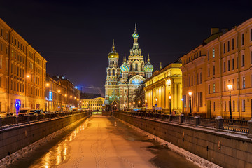 Obraz premium Church of the Savior on Spilled Blood in St. Petersburg