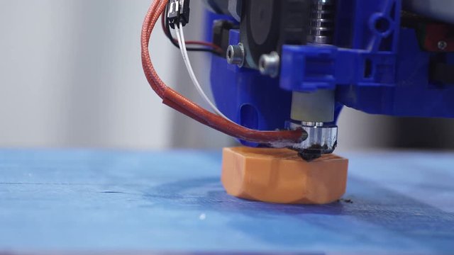White 3D printing piece. 3D Printing detail