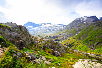Obraz premium The view from the height of the trollstigen