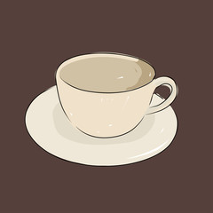 A cup of coffee, vector illustration - 106824793