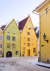 streets of old Tallinn in winter