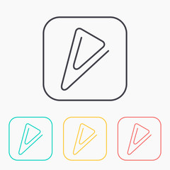 color icon set of paper clip