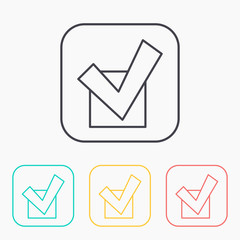 color icon set of check