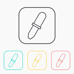 color icon set of pipette