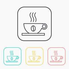 color icon set of coffee cup