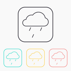 color icon set of rain