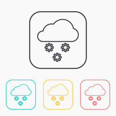 color icon set of snow