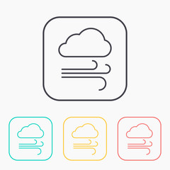 color icon set of wind