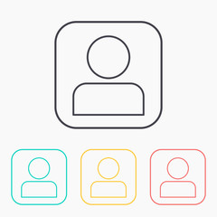 color icon set of person avatar