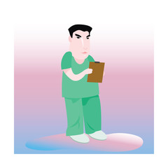 medical professionals vector art