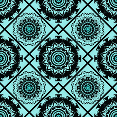 Abstract oriental geometrical seamless pattern.