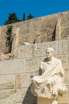 Statue of Menander, Theatre of Dionysus, Athens, Greece