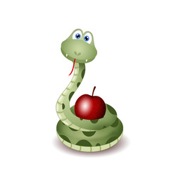 snake with the fruit of sin