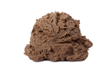 single scoop of chocolate ice cream