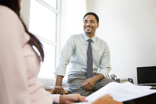 Business People Talking In Office