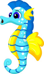 Cute sea horse cartoon