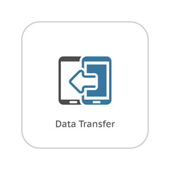Data Transfer Icon. Flat Design.