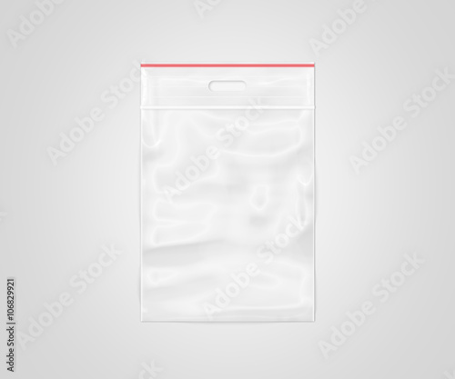Download "Plastic transparent zipper bag isolated, 3d illustration ...