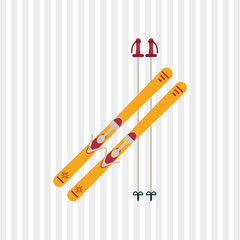 ski sport design, vector illustration