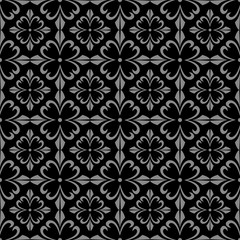 Elegant antique background image of spiral cross flower pattern.
