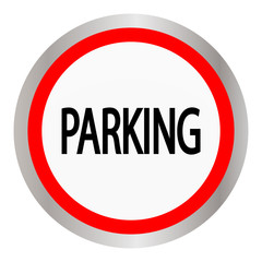 parking circle glossy web icon