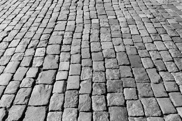 Stone pavement in perspective, Moscow, Russia, Red Square