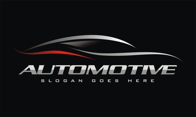 Obraz premium Wektor logo linii samochodu