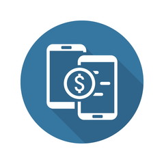 Mobile Payment Icon. Flat Design.