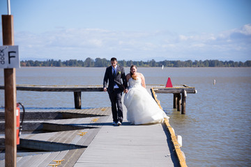 Bride and Groom Yacht Club Wedding